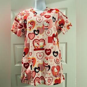 Hello Kitty “ Hearts” Scrub Top